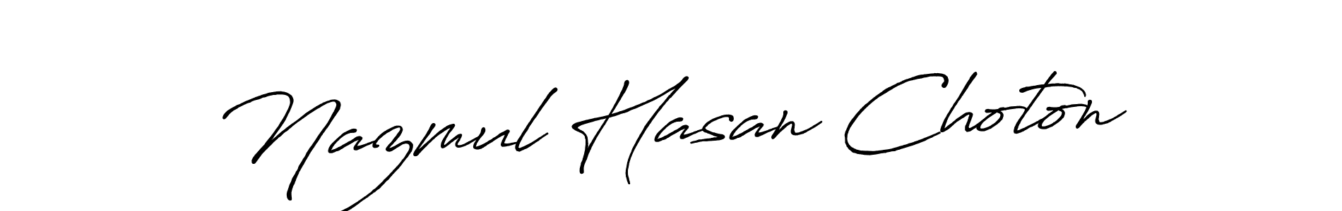 Similarly Antro_Vectra_Bolder is the best handwritten signature design. Signature creator online .You can use it as an online autograph creator for name Nazmul Hasan Choton. Nazmul Hasan Choton signature style 7 images and pictures png
