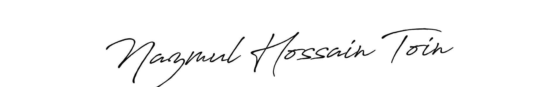 How to make Nazmul Hossain Toin name signature. Use Antro_Vectra_Bolder style for creating short signs online. This is the latest handwritten sign. Nazmul Hossain Toin signature style 7 images and pictures png