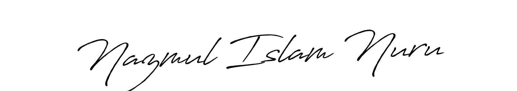 You should practise on your own different ways (Antro_Vectra_Bolder) to write your name (Nazmul Islam Nuru) in signature. don't let someone else do it for you. Nazmul Islam Nuru signature style 7 images and pictures png
