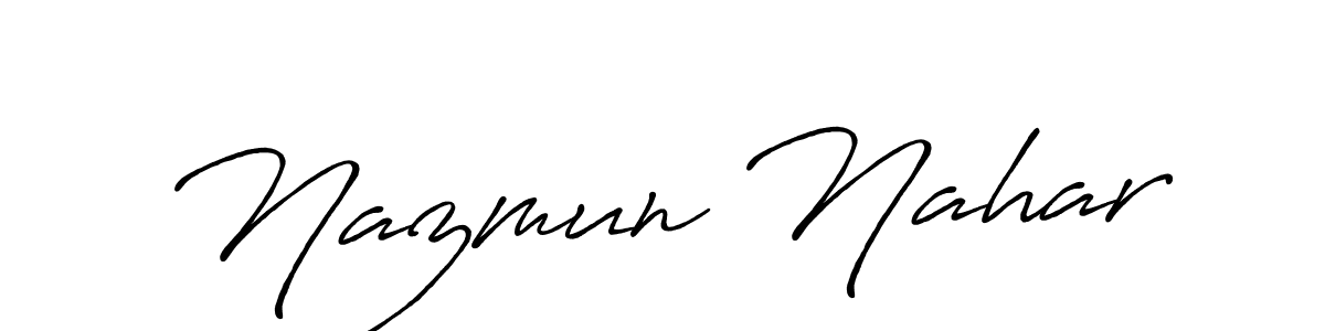 This is the best signature style for the Nazmun Nahar name. Also you like these signature font (Antro_Vectra_Bolder). Mix name signature. Nazmun Nahar signature style 7 images and pictures png
