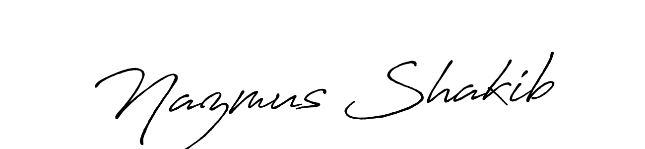 Make a beautiful signature design for name Nazmus Shakib. With this signature (Antro_Vectra_Bolder) style, you can create a handwritten signature for free. Nazmus Shakib signature style 7 images and pictures png