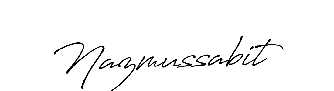 Design your own signature with our free online signature maker. With this signature software, you can create a handwritten (Antro_Vectra_Bolder) signature for name Nazmussabit. Nazmussabit signature style 7 images and pictures png