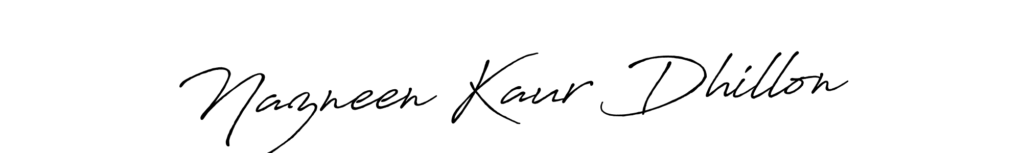 Nazneen Kaur Dhillon stylish signature style. Best Handwritten Sign (Antro_Vectra_Bolder) for my name. Handwritten Signature Collection Ideas for my name Nazneen Kaur Dhillon. Nazneen Kaur Dhillon signature style 7 images and pictures png