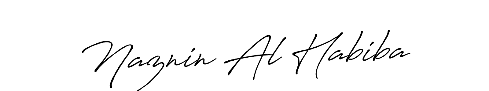 How to make Naznin Al Habiba signature? Antro_Vectra_Bolder is a professional autograph style. Create handwritten signature for Naznin Al Habiba name. Naznin Al Habiba signature style 7 images and pictures png
