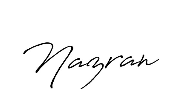 The best way (Antro_Vectra_Bolder) to make a short signature is to pick only two or three words in your name. The name Nazran include a total of six letters. For converting this name. Nazran signature style 7 images and pictures png