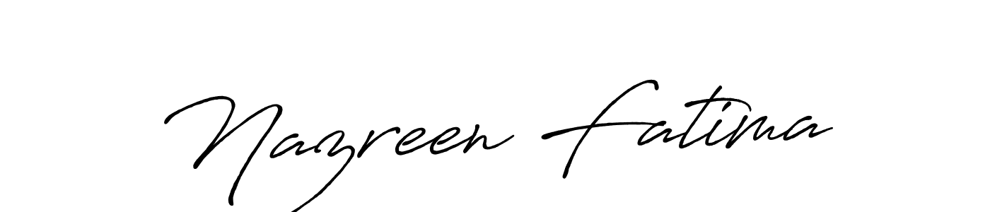 Also we have Nazreen Fatima name is the best signature style. Create professional handwritten signature collection using Antro_Vectra_Bolder autograph style. Nazreen Fatima signature style 7 images and pictures png