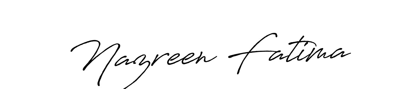 Antro_Vectra_Bolder is a professional signature style that is perfect for those who want to add a touch of class to their signature. It is also a great choice for those who want to make their signature more unique. Get Nazreen Fatima name to fancy signature for free. Nazreen Fatima signature style 7 images and pictures png