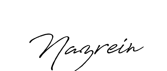 Also we have Nazrein name is the best signature style. Create professional handwritten signature collection using Antro_Vectra_Bolder autograph style. Nazrein signature style 7 images and pictures png