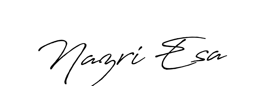 You can use this online signature creator to create a handwritten signature for the name Nazri Esa. This is the best online autograph maker. Nazri Esa signature style 7 images and pictures png