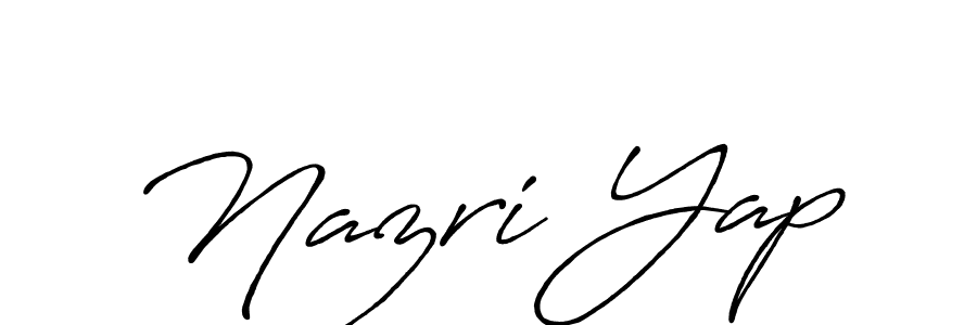 Use a signature maker to create a handwritten signature online. With this signature software, you can design (Antro_Vectra_Bolder) your own signature for name Nazri Yap. Nazri Yap signature style 7 images and pictures png