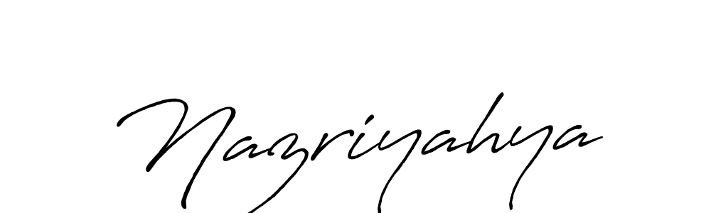 Also we have Nazriyahya name is the best signature style. Create professional handwritten signature collection using Antro_Vectra_Bolder autograph style. Nazriyahya signature style 7 images and pictures png