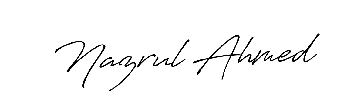 Also You can easily find your signature by using the search form. We will create Nazrul Ahmed name handwritten signature images for you free of cost using Antro_Vectra_Bolder sign style. Nazrul Ahmed signature style 7 images and pictures png