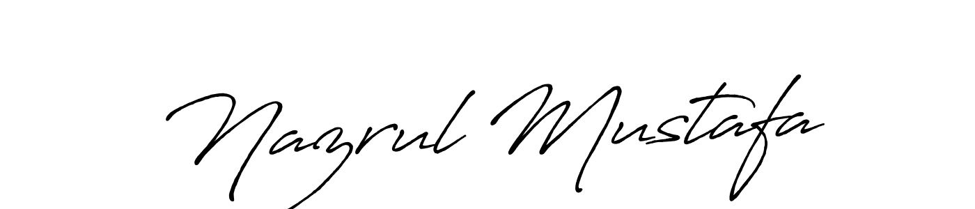 It looks lik you need a new signature style for name Nazrul Mustafa. Design unique handwritten (Antro_Vectra_Bolder) signature with our free signature maker in just a few clicks. Nazrul Mustafa signature style 7 images and pictures png