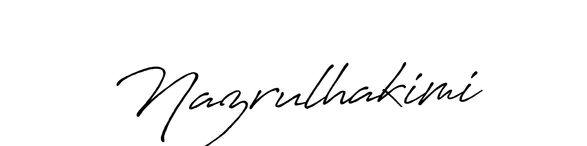 How to make Nazrulhakimi signature? Antro_Vectra_Bolder is a professional autograph style. Create handwritten signature for Nazrulhakimi name. Nazrulhakimi signature style 7 images and pictures png