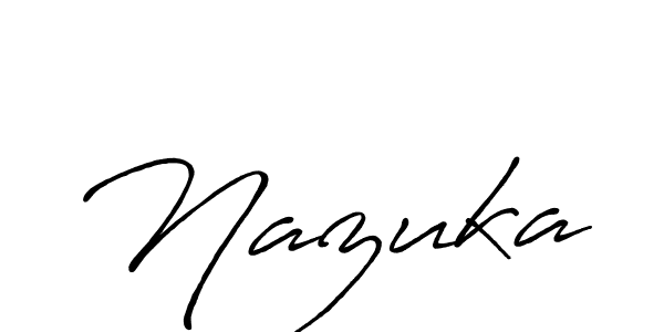 Nazuka stylish signature style. Best Handwritten Sign (Antro_Vectra_Bolder) for my name. Handwritten Signature Collection Ideas for my name Nazuka. Nazuka signature style 7 images and pictures png