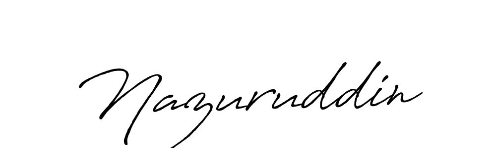 Create a beautiful signature design for name Nazuruddin. With this signature (Antro_Vectra_Bolder) fonts, you can make a handwritten signature for free. Nazuruddin signature style 7 images and pictures png