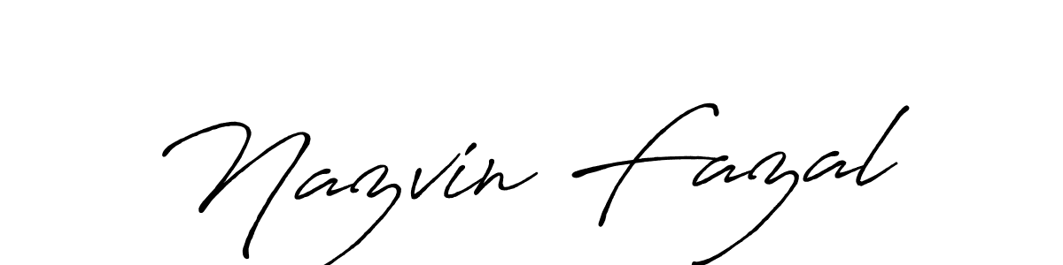 Use a signature maker to create a handwritten signature online. With this signature software, you can design (Antro_Vectra_Bolder) your own signature for name Nazvin Fazal. Nazvin Fazal signature style 7 images and pictures png