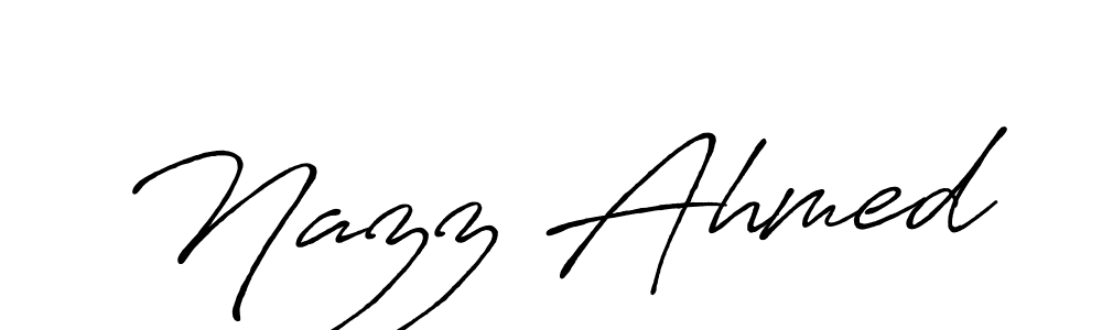 Best and Professional Signature Style for Nazz Ahmed. Antro_Vectra_Bolder Best Signature Style Collection. Nazz Ahmed signature style 7 images and pictures png