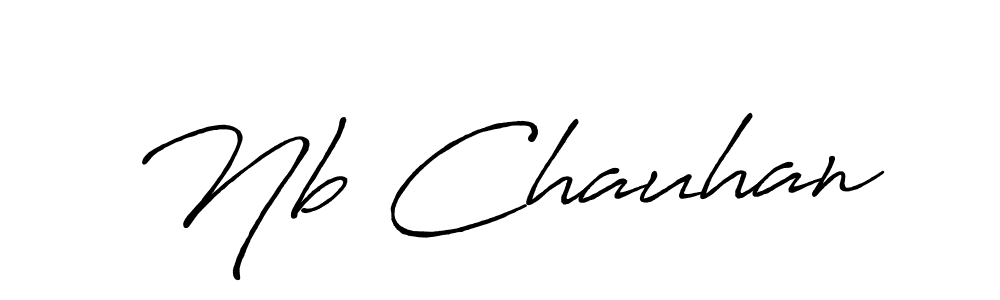 How to make Nb Chauhan name signature. Use Antro_Vectra_Bolder style for creating short signs online. This is the latest handwritten sign. Nb Chauhan signature style 7 images and pictures png