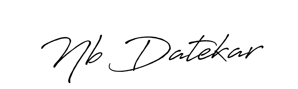 Make a beautiful signature design for name Nb Datekar. Use this online signature maker to create a handwritten signature for free. Nb Datekar signature style 7 images and pictures png