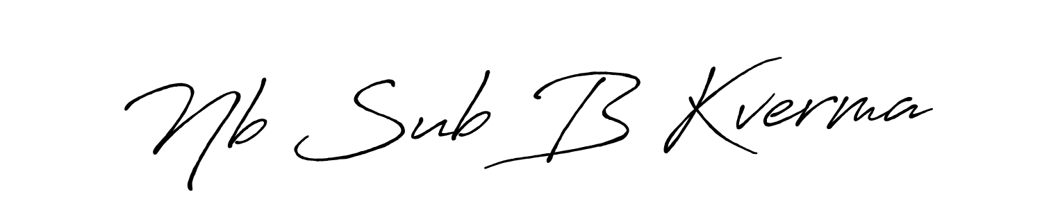 Also we have Nb Sub B Kverma name is the best signature style. Create professional handwritten signature collection using Antro_Vectra_Bolder autograph style. Nb Sub B Kverma signature style 7 images and pictures png