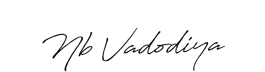 Also You can easily find your signature by using the search form. We will create Nb Vadodiya name handwritten signature images for you free of cost using Antro_Vectra_Bolder sign style. Nb Vadodiya signature style 7 images and pictures png