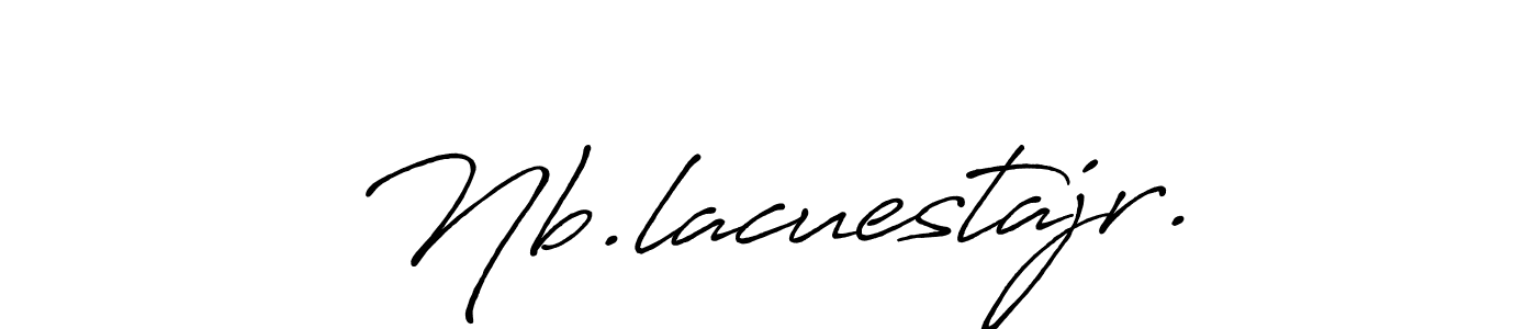 if you are searching for the best signature style for your name Nb.lacuestajr.. so please give up your signature search. here we have designed multiple signature styles  using Antro_Vectra_Bolder. Nb.lacuestajr. signature style 7 images and pictures png