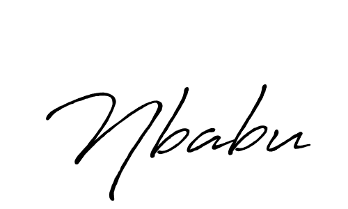 Design your own signature with our free online signature maker. With this signature software, you can create a handwritten (Antro_Vectra_Bolder) signature for name Nbabu. Nbabu signature style 7 images and pictures png