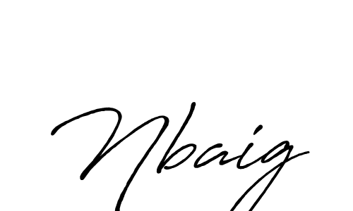 Make a beautiful signature design for name Nbaig. With this signature (Antro_Vectra_Bolder) style, you can create a handwritten signature for free. Nbaig signature style 7 images and pictures png