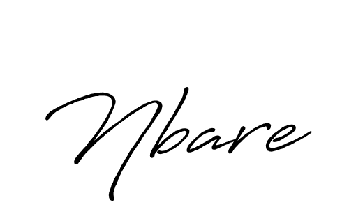 Use a signature maker to create a handwritten signature online. With this signature software, you can design (Antro_Vectra_Bolder) your own signature for name Nbare. Nbare signature style 7 images and pictures png