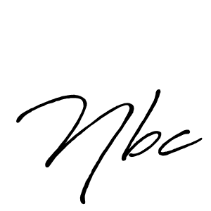 Design your own signature with our free online signature maker. With this signature software, you can create a handwritten (Antro_Vectra_Bolder) signature for name Nbc. Nbc signature style 7 images and pictures png