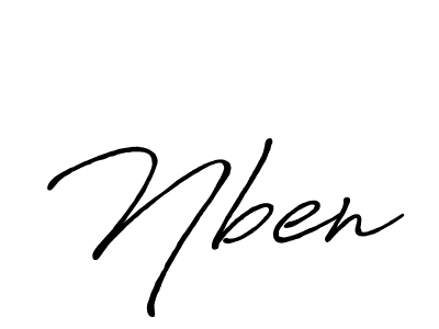 Make a beautiful signature design for name Nben. With this signature (Antro_Vectra_Bolder) style, you can create a handwritten signature for free. Nben signature style 7 images and pictures png