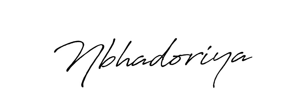 Also we have Nbhadoriya name is the best signature style. Create professional handwritten signature collection using Antro_Vectra_Bolder autograph style. Nbhadoriya signature style 7 images and pictures png