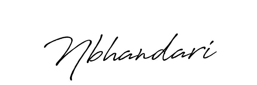 Use a signature maker to create a handwritten signature online. With this signature software, you can design (Antro_Vectra_Bolder) your own signature for name Nbhandari. Nbhandari signature style 7 images and pictures png