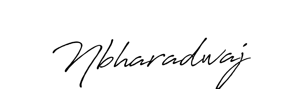 Make a beautiful signature design for name Nbharadwaj. With this signature (Antro_Vectra_Bolder) style, you can create a handwritten signature for free. Nbharadwaj signature style 7 images and pictures png
