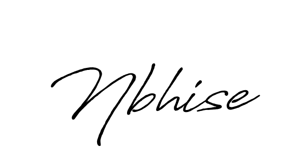 Create a beautiful signature design for name Nbhise. With this signature (Antro_Vectra_Bolder) fonts, you can make a handwritten signature for free. Nbhise signature style 7 images and pictures png