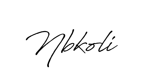 Create a beautiful signature design for name Nbkoli. With this signature (Antro_Vectra_Bolder) fonts, you can make a handwritten signature for free. Nbkoli signature style 7 images and pictures png