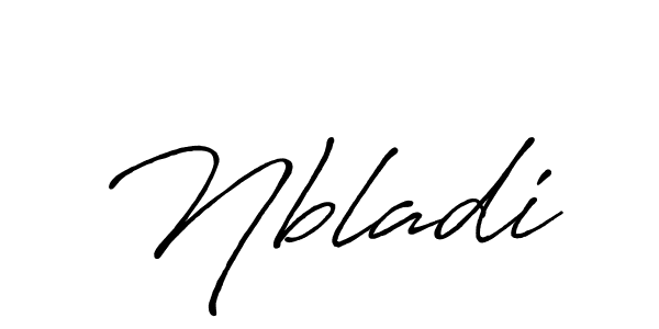 Nbladi stylish signature style. Best Handwritten Sign (Antro_Vectra_Bolder) for my name. Handwritten Signature Collection Ideas for my name Nbladi. Nbladi signature style 7 images and pictures png