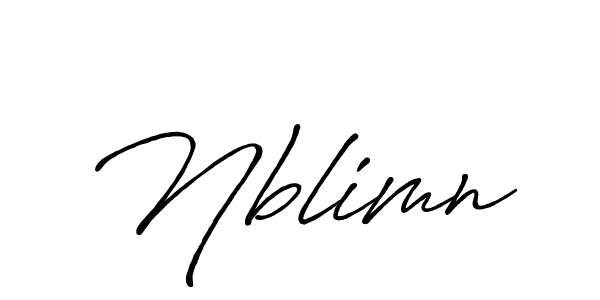 Use a signature maker to create a handwritten signature online. With this signature software, you can design (Antro_Vectra_Bolder) your own signature for name Nblimn. Nblimn signature style 7 images and pictures png