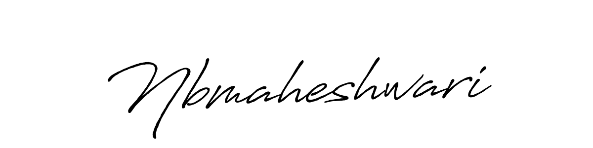 Create a beautiful signature design for name Nbmaheshwari. With this signature (Antro_Vectra_Bolder) fonts, you can make a handwritten signature for free. Nbmaheshwari signature style 7 images and pictures png