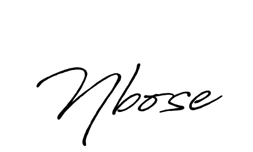 Design your own signature with our free online signature maker. With this signature software, you can create a handwritten (Antro_Vectra_Bolder) signature for name Nbose. Nbose signature style 7 images and pictures png