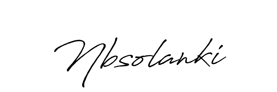 Design your own signature with our free online signature maker. With this signature software, you can create a handwritten (Antro_Vectra_Bolder) signature for name Nbsolanki. Nbsolanki signature style 7 images and pictures png