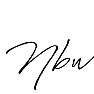 Use a signature maker to create a handwritten signature online. With this signature software, you can design (Antro_Vectra_Bolder) your own signature for name Nbw. Nbw signature style 7 images and pictures png