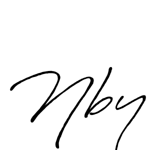 Create a beautiful signature design for name Nby. With this signature (Antro_Vectra_Bolder) fonts, you can make a handwritten signature for free. Nby signature style 7 images and pictures png