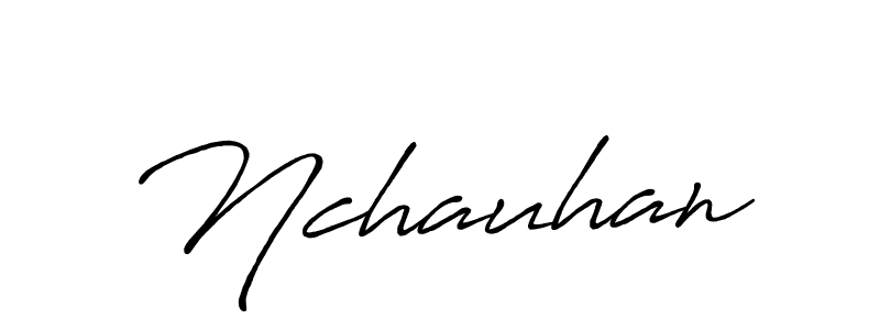 Make a beautiful signature design for name Nchauhan. With this signature (Antro_Vectra_Bolder) style, you can create a handwritten signature for free. Nchauhan signature style 7 images and pictures png