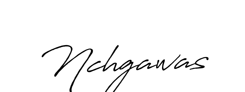 Use a signature maker to create a handwritten signature online. With this signature software, you can design (Antro_Vectra_Bolder) your own signature for name Nchgawas. Nchgawas signature style 7 images and pictures png