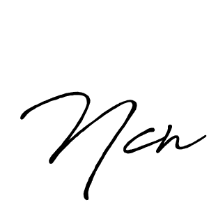 How to make Ncn signature? Antro_Vectra_Bolder is a professional autograph style. Create handwritten signature for Ncn name. Ncn signature style 7 images and pictures png