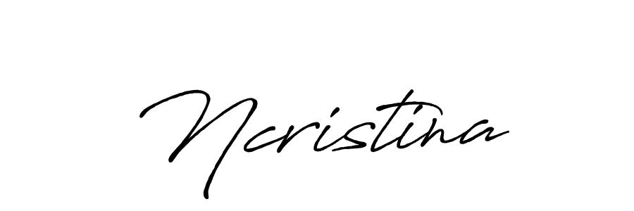 if you are searching for the best signature style for your name Ncristina. so please give up your signature search. here we have designed multiple signature styles  using Antro_Vectra_Bolder. Ncristina signature style 7 images and pictures png