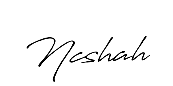 The best way (Antro_Vectra_Bolder) to make a short signature is to pick only two or three words in your name. The name Ncshah include a total of six letters. For converting this name. Ncshah signature style 7 images and pictures png