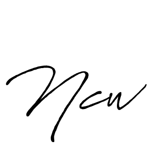 Similarly Antro_Vectra_Bolder is the best handwritten signature design. Signature creator online .You can use it as an online autograph creator for name Ncw. Ncw signature style 7 images and pictures png